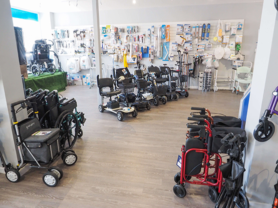 collection of mobility scooters accessories